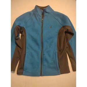 Spyder Youth Med (10-12) Navy Blue Gray Zip Up Jacket